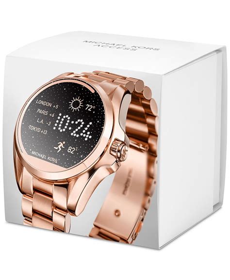 macys michael kors smartwatch gold|Michael Kors rose gold smartwatch.